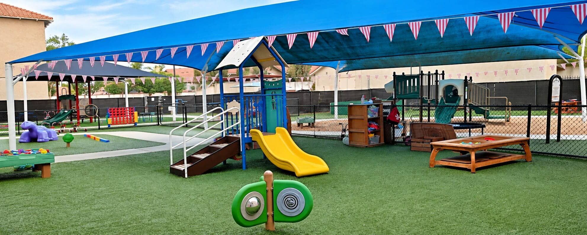 outdoor play structure at The Children's Courtyard