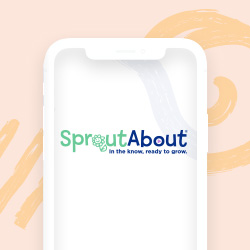 Logotipo de SproutAbout en el smartphone